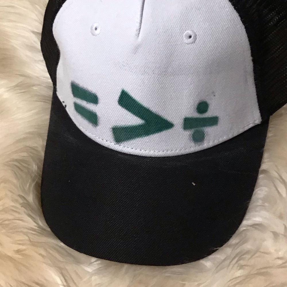 NWT “EQUAL is GREATER THAN DIVISION” Black & White Snapback Hat